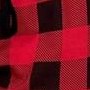 terry fabric red black buffalo plaid