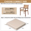 Pellebant Patio Chair Cushions 30D Sponge Set of 2 Fade Resistant UV-resistant - 3 of 4