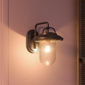 Urban Ambiance Luxury Modern Farmhouse Farmhouse Outdoor Wall Light,  14-3/8" x 10",  Black Finish, UHP1142 - 1 of 4
