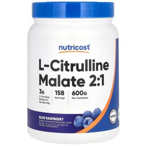 Nutricost L-Citrulline Malate 2:1, Blue Raspberry, 21.4 oz (600 g) - 1 of 2