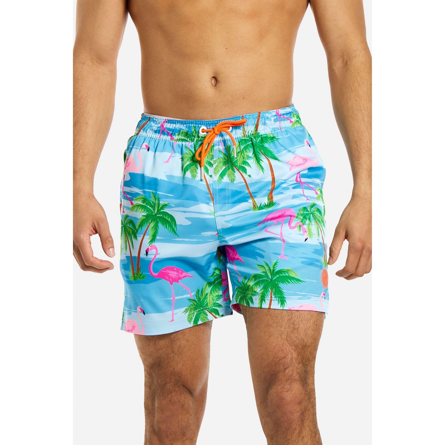 Мужские шорты OppoSuits Neon Colored Swim Shorts For Men - Neon Beach & Pool Shorts - Loose Fit - Including Drawstrings & Zippers - Green - Size Large, цвет: Разноцветный — фото 3
