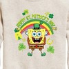 Boys' - SpongeBob Squarepants - Happy St Patricks Day Graphic Long Sleeve Fleece Sweatshirt - 2 of 4
