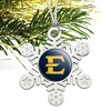ETSU Primary Logo Metal Snowflake Christmas Tree Holiday Ornament - 2 of 3