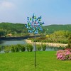 Teamson Home Outdoor Blue Floral Kinetic Dual Spinner Windmill - 2 of 4