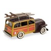 HomeRoots 8" Yellow and Brown Metal Hand Painted 1948 Brown Woody Model Car - 4 of 4