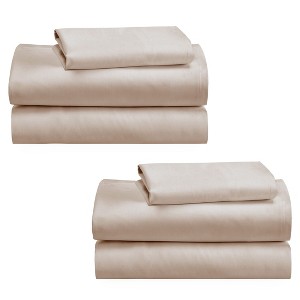 California Design Den 100% Cotton 2-Pack Sheets, Soft & Durable Deep Pocket Full Sheet Set with Sateen Weave, Cooling Sheets - 1 of 4