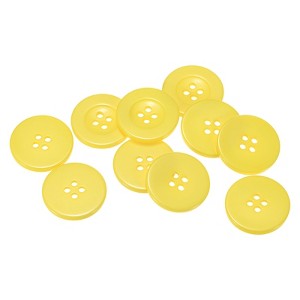 Unique Bargains Resin Snap Fastener Round Flat 4-Hole Sewing Buttons 10 Pcs - 1 of 4