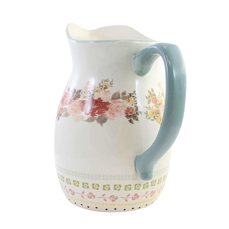 5.0 Inch Cottage Floral Pitcher Roses Flowers Beverage Pitchers, 2 of 4