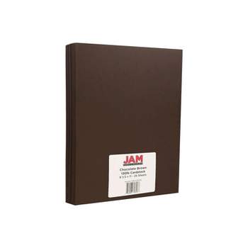 JAM Paper Extra Heavyweight 130 lb. Cardstock Paper 8.5" x 11" Chocolate Brown 25 Sheets/Pack