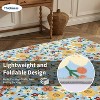Washable Area Rug, Modern Floral Ultra-Thin Non Slip Soft Carpet for Living Room, Dining Room, or Kids Bedroom - 4 of 4