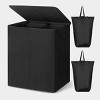 WOWLIVE 154L Laundry Hamper with Lid and 2 Removable Bags, Tall Collapsible Basket - 2 of 4