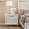Royal Hampton 30 Inch Nightstand, 2 Drawers, Mirror Trim, Acrylic Legs - 2 of 4