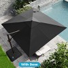 Crestlive Products 10.5FT Square Cantilever Umbrella Outdoor 360 Degree Rotation Offset Umbrella 6 Heights Adjustable with Base - 2 of 4