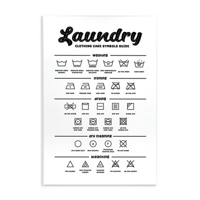 Stupell Industries Minimal Laundry Symbols Guide Wall Plaque Art