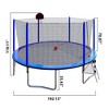 HFYee 12/14/16FT Dual-Color Trampoline Curved Safety Pole & Enclosure Net for Ages 8+ for Family Play - 2 of 4
