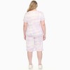 Plus Size Soft Capri Pajama Lounge Set - White Mark - 3 of 4