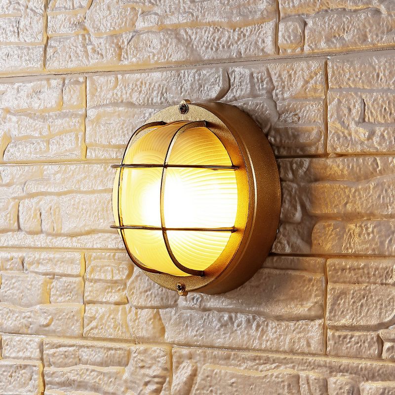 Elson Outdoor Wall Sconce Lights (Set of 2) - Gold - Safavieh., 5 of 9