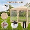 10x10ft Easy Pop-Up Canopy, Commercial Pop-Up Gazebo Tent, Waterproof Outdoor Screen Tent with Mesh Mosquito Netting Side Walls for Parties, Camping - 4 of 4