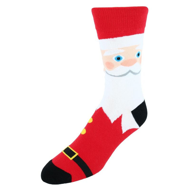 CTM Men's Santa Claus Christmas Novelty Socks, 1 of 2