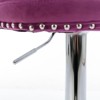 NicBex Adjustable Height 25-33" Bar Stools,Stool Chair with Chrome Base,Velvet Swivel Bar Stools Set of 2,Counter Stools for Island,Bar - 4 of 4