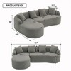 TiramisuBest LY-003 Beige White Deep Seat Compression Sofa 3 Seater with Beige for sofa - 3 of 4