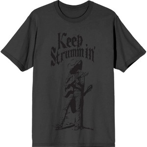 Keep Strummin' Cowboy Americana Adult Crew Neck Short Sleeve Tee - 1 of 2