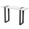 Druse Sofa Table with U-Shaped Legs White/Black - miBasics - 4 of 4