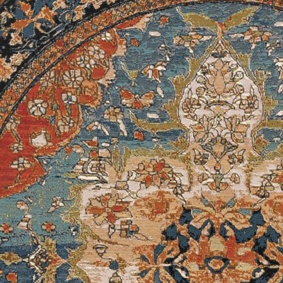 navy blue and rust red