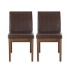 Set of 2 Upholstered Dining Chair with Fabric and Rubber Wood-Christopher Knight Home - image 2 of 4