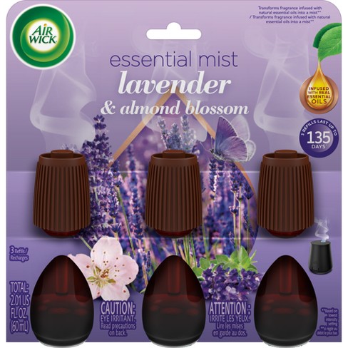 Air Wick Essential Mist Oil Air Freshener Diffuser Refill, Lavender &  Almond Blossom, 0.67 Fl. Oz.