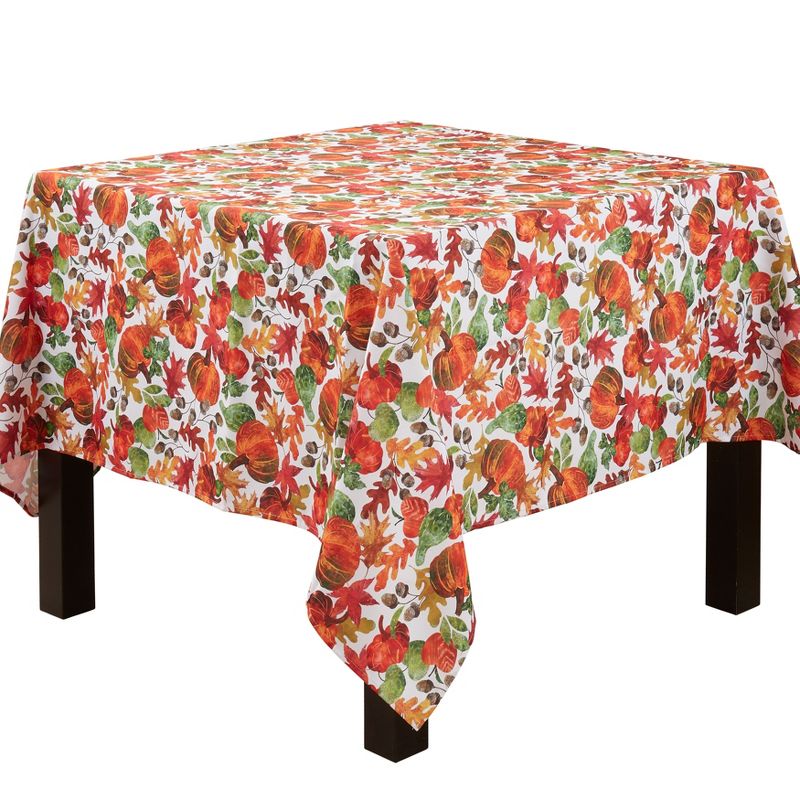 Saro Lifestyle Pumpkin Foliage Printed Tablecloth, 1 of 5