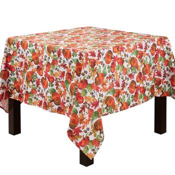 Saro Lifestyle Pumpkin Foliage Printed Tablecloth