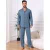INSPIRE CHIC Men's 2 Pieces Long Sleeve Button Down Pocket Pattern Pajamas Set - 4 of 4