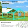 XBRIGH Large Metal Chicken Coop Walk-in Poultry Cage Chicken Run Pen Duck House with Waterproof and Anti-Ultraviolet for Outdoor Farm Use Spire Roof - 3 of 4