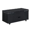 Vynxaria Modern Multi-Functional Lift-Top Coffee Table Hidden Storage, 4 Stools (w/Storage), Lockable Casters, Black, for Modern Living Spaces - 2 of 4