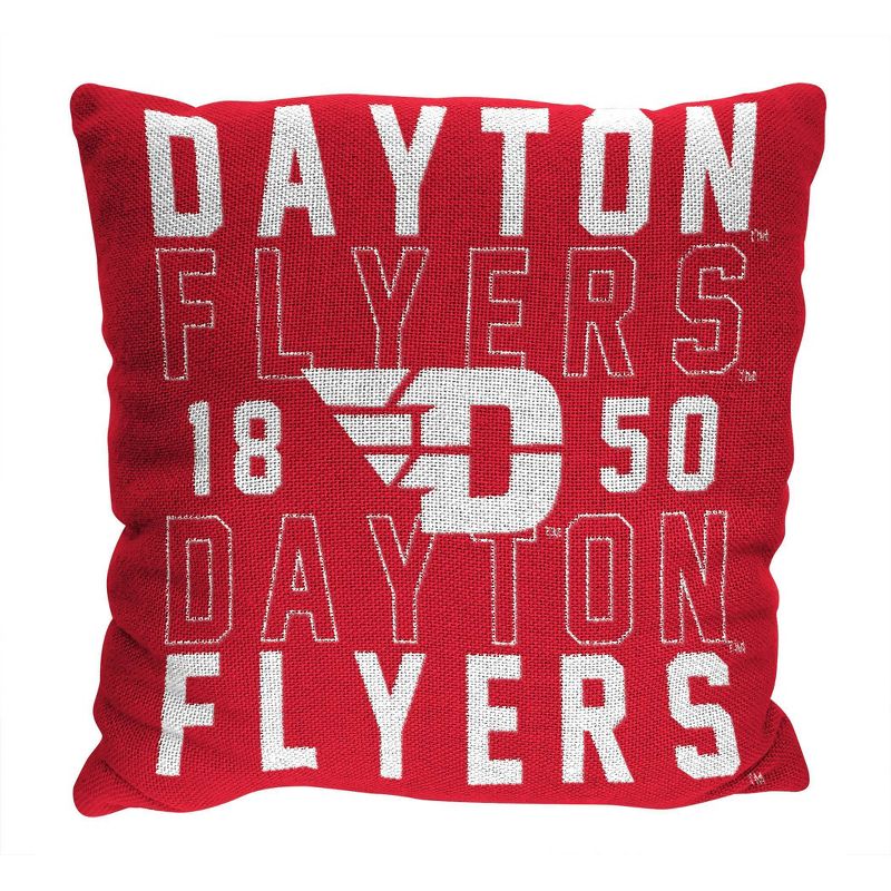 NCAA Dayton Flyers Stacked Woven Pillow, 1 of 4