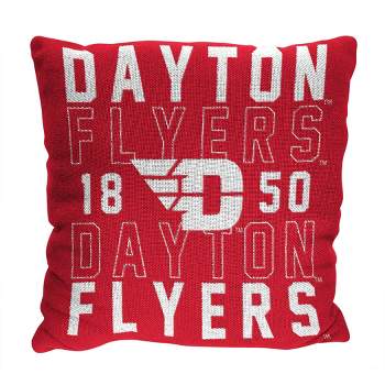 NCAA Dayton Flyers Stacked Woven Pillow