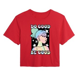 Women's - Disney - Do Good Be Good Cropped Graphic T-Shirt - 1 of 3