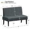 Yaheetech Armless Loveseat, Mini Sofa Seat made with Rubberwood Legs and USB Ports for Living Room - 3 of 4