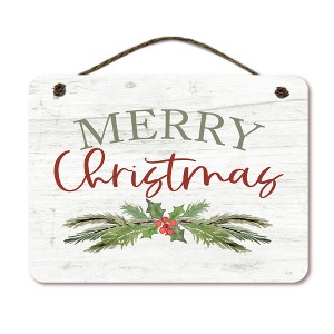 Courtside Market Merry Christmas 12x16 Hanging Artboard with Twine - 1 of 2