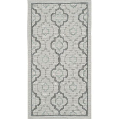 Safavieh Courtyard, Grey / Black, 2' x 3'-7, Area Rug