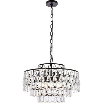 Elegant Lighting Mila 5 - Light Pendant in  Black