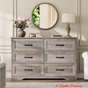Bedroom Farmhouse 5/6 Drawers Dresser for Bedroom, 44''/ 47.2'' Tall Chest of Drawer, Wooden Vertical Dresser with Metal Handles and Stable Base - 3 of 4