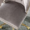NicBex Velvet Tufted Button Adjustable Height Home Office Chairs with Golden Metal Base and Universal Wheels - 4 of 4