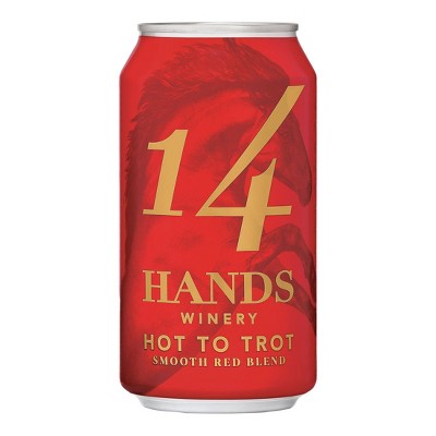 14 Hands Hot to Trot Smooth Red Blend Wine - 375ml Can