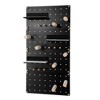 DOMETOUR Wall-Mounted Cat Shelves Floating Cat Tree on Pegboard with Sisal Scratching Posts, jumping Platforms, Hanging Poles, Black - 4 of 4
