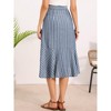 INSPIRE CHIC Women's Casual Stripe Summer High Low Hem Ruffles A-Line Midi Skirts - 3 of 4