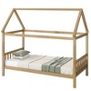 Sapphtopaz House Bed Frame for Kid Platform Bed with Wood Fence Frame for Kids Bedroom, Playroom, Nursery - 3 of 4