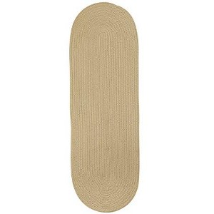 Colonial Mills Reversible Flat-Braid (Oval) Runner Braided Runner, Linen 2'4"x8', Oval Shape - 1 of 3