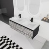 ChicFurnit Bathroom Storage Cabinets Floating Vanity With Soft Close Geometry Doors And Modern Storage For Homes, Black, 47.6"*18.3"*17.3" - 2 of 4